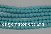 CTU1220 15.5 inches 4mm faceted round synthetic turquoise beads