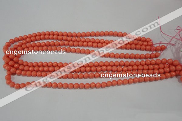 CTU1312 15.5 inches 6mm round synthetic turquoise beads