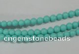 CTU1380 15.5 inches 4mm round synthetic turquoise beads