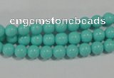 CTU1381 15.5 inches 5mm round synthetic turquoise beads