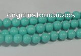 CTU1382 15.5 inches 6mm round synthetic turquoise beads