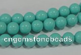 CTU1383 15.5 inches 8mm round synthetic turquoise beads