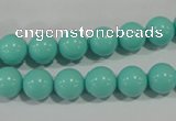 CTU1384 15.5 inches 10mm round synthetic turquoise beads