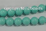 CTU1384 15.5 inches 10mm round synthetic turquoise beads