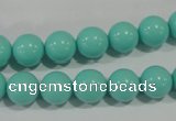 CTU1385 15.5 inches 12mm round synthetic turquoise beads