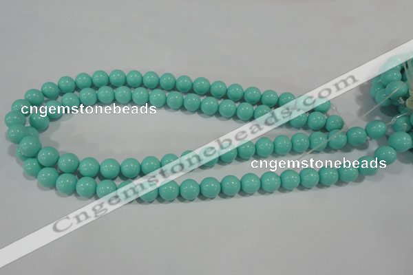 CTU1385 15.5 inches 12mm round synthetic turquoise beads