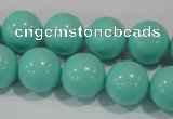 CTU1386 15.5 inches 14mm round synthetic turquoise beads