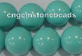 CTU1389 15.5 inches 20mm round synthetic turquoise beads