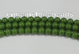 CTU1390 15.5 inches 4mm round synthetic turquoise beads