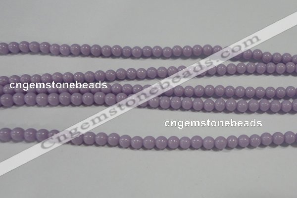 CTU1401 15.5 inches 4mm round synthetic turquoise beads