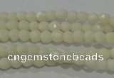 CTU1441 15.5 inches 3mm faceted round synthetic turquoise beads