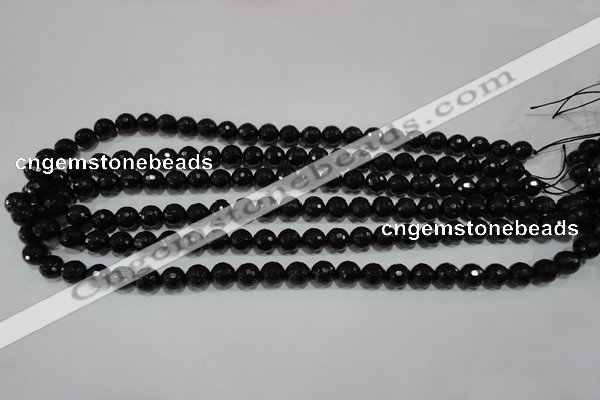 CTU1483 15.5 inches 8mm faceted round synthetic turquoise beads
