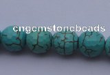 CTU15 15.5 inches 12mm faceted round blue turquoise beads Wholesale