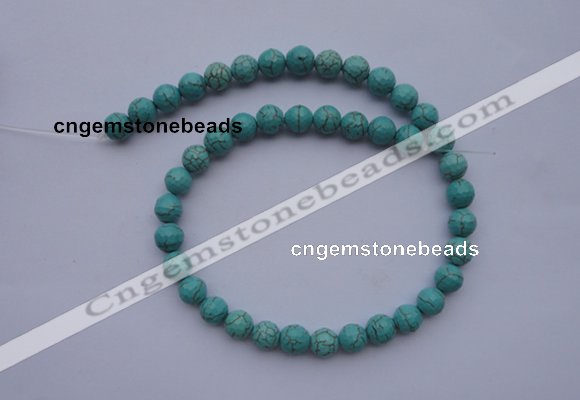 CTU15 15.5 inches 12mm faceted round blue turquoise beads Wholesale