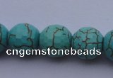 CTU16 15.5 inches 16mm faceted round blue turquoise beads Wholesale