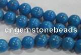 CTU1620 15.5 inches 4mm round synthetic turquoise beads