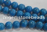 CTU1620 15.5 inches 4mm round synthetic turquoise beads