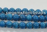 CTU1622 15.5 inches 8mm round synthetic turquoise beads