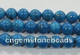 CTU1623 15.5 inches 10mm round synthetic turquoise beads