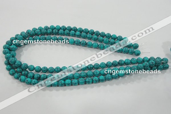 CTU1673 15.5 inches 8mm round synthetic turquoise beads