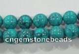 CTU1674 15.5 inches 10mm round synthetic turquoise beads