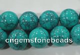 CTU1677 15.5 inches 16mm round synthetic turquoise beads