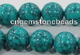 CTU1678 15.5 inches 18mm round synthetic turquoise beads