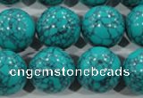 CTU1679 15.5 inches 20mm round synthetic turquoise beads