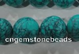 CTU1689 15.5 inches 20mm faceted round synthetic turquoise beads