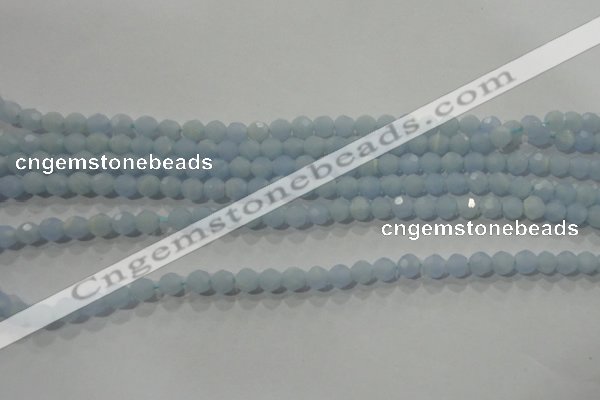 CTU1741 15.5 inches 4mm faceted round synthetic turquoise beads