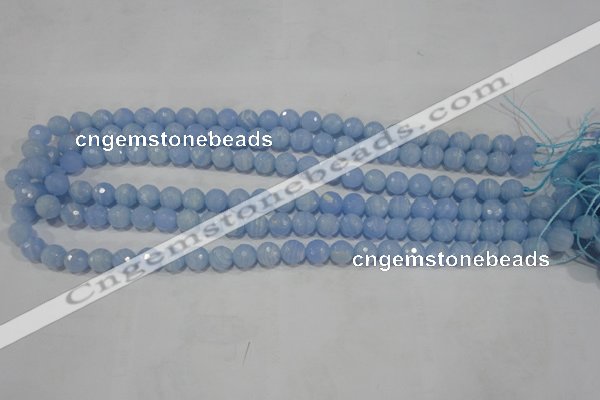 CTU1742 15.5 inches 6mm faceted round synthetic turquoise beads