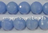 CTU1747 15.5 inches 16mm faceted round synthetic turquoise beads