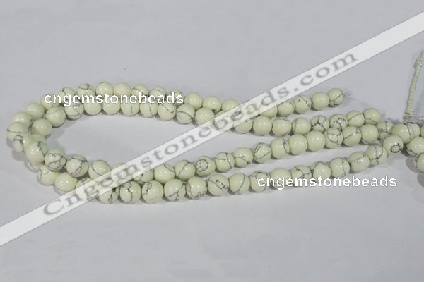 CTU1793 15.5 inches 8mm round synthetic turquoise beads