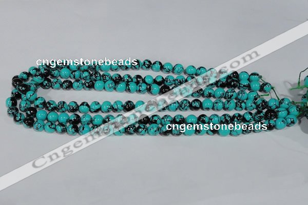 CTU1802 15.5 inches 6mm round synthetic turquoise beads