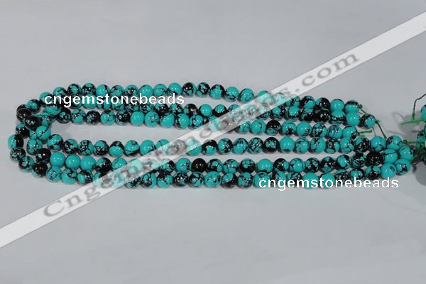 CTU1803 15.5 inches 8mm round synthetic turquoise beads