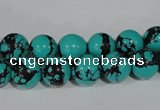 CTU1804 15.5 inches 10mm round synthetic turquoise beads