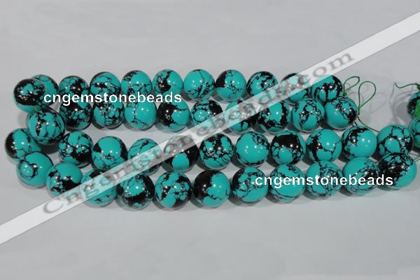 CTU1808 15.5 inches 18mm round synthetic turquoise beads