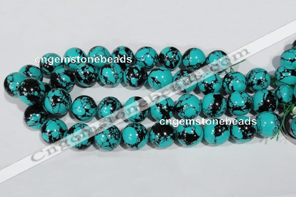 CTU1809 15.5 inches 20mm round synthetic turquoise beads