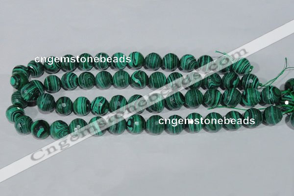 CTU1825 15.5 inches 12mm faceted round synthetic turquoise beads