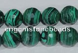 CTU1826 15.5 inches 14mm faceted round synthetic turquoise beads