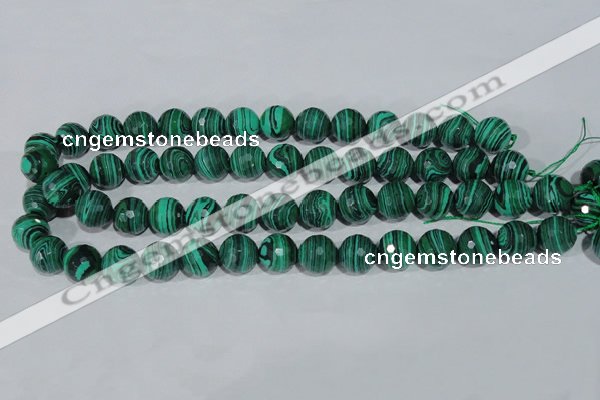 CTU1826 15.5 inches 14mm faceted round synthetic turquoise beads