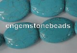 CTU1895 15.5 inches 18*25mm oval imitation turquoise beads