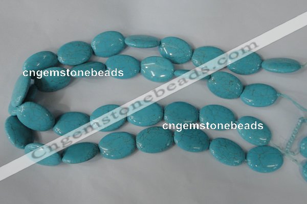 CTU1895 15.5 inches 18*25mm oval imitation turquoise beads