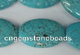 CTU1896 15.5 inches 20*30mm oval imitation turquoise beads