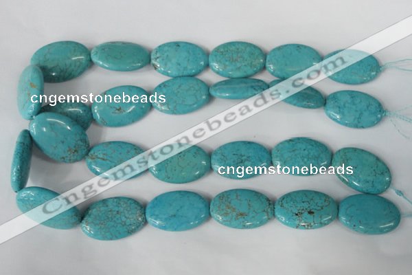 CTU1896 15.5 inches 20*30mm oval imitation turquoise beads