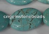 CTU1897 15.5 inches 25*35mm oval imitation turquoise beads