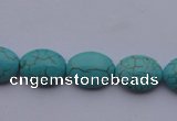 CTU19 15.5 inches 12*16mm oval blue turquoise strand beads Wholesale