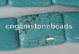 CTU1918 15.5 inches 22*30mm rectangle imitation turquoise beads