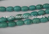 CTU1938 15.5 inches 6*9mm rice imitation turquoise beads
