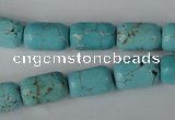 CTU1940 15.5 inches 10*15mm tube imitation turquoise beads